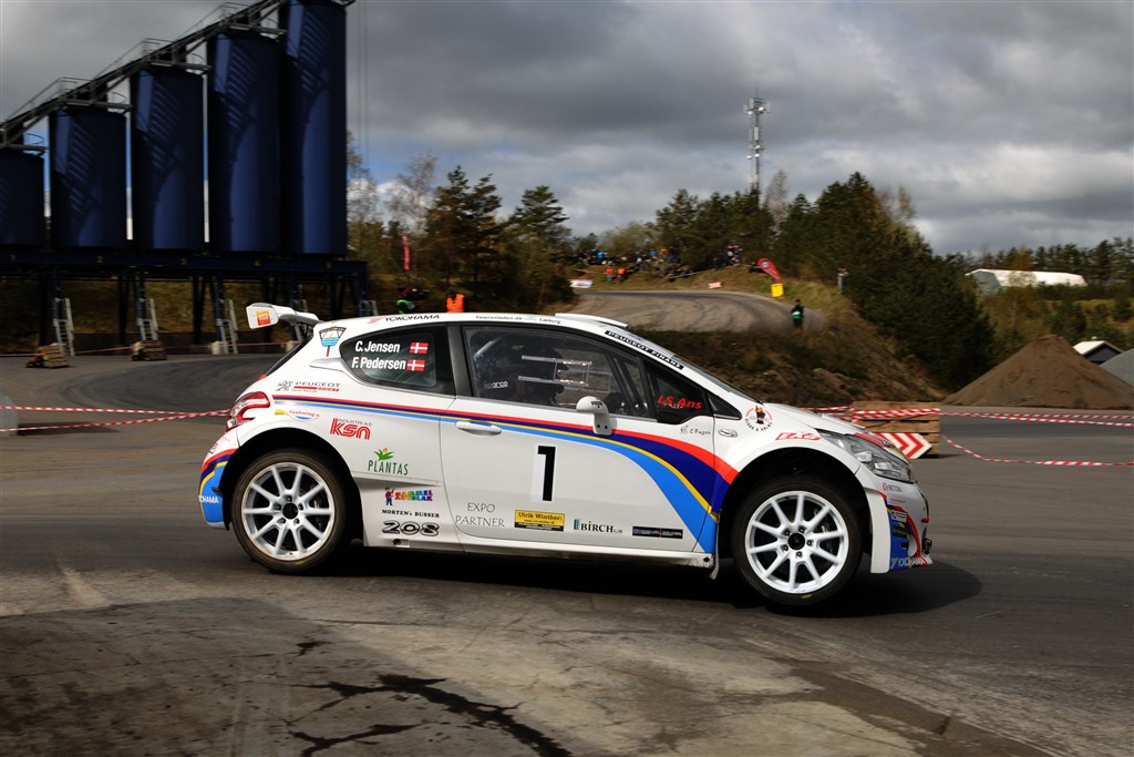 Christian Jensen under debutløbet i den nye Peugeot 208 T16